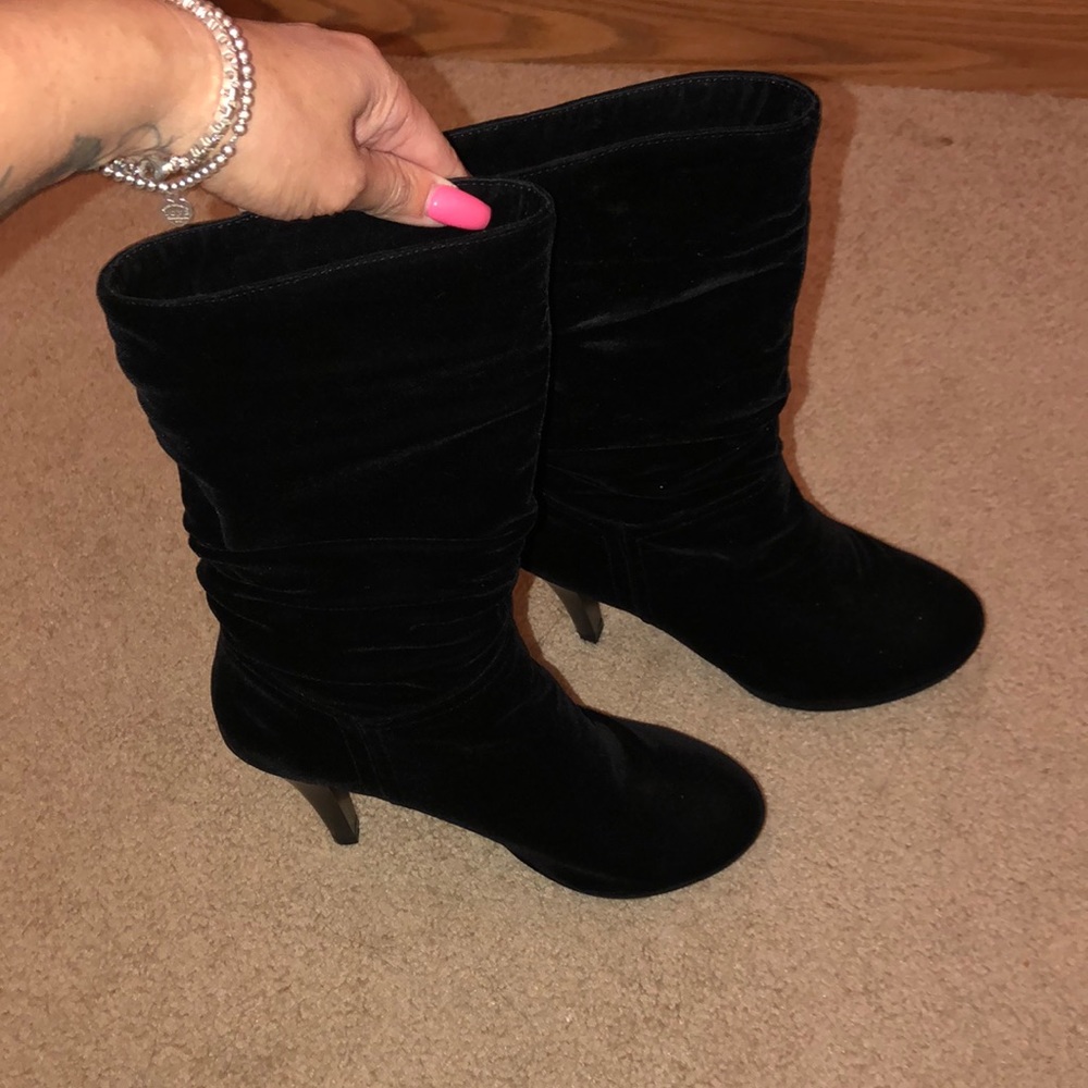 Slouchy black boots